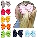 ZOONAI 3 Inch Baby Girl Hair Bows Boutique Hair Clip Teens Toddlers Hairpin Headwear - Set of 2 (Yellow)