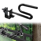 Wenfan Universal Tree Stand Bow Holder Silent Hunting Bow Holder with Rubber Coating Easy Installation Adjustable Treestand Bow Rest for Outdoor Hunting Gear