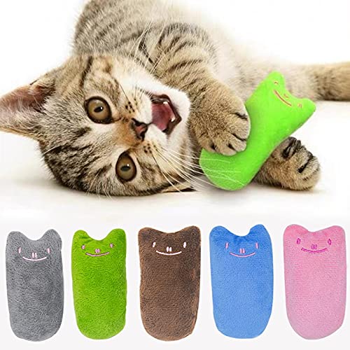 Zzjbgs 5Pcs Catnip Toy, Cat Chew Toy Bite Resistant Catnip Toys For Cats,Catnip Filled Cartoon Mice Cat Teething Chew Toy #TOP6