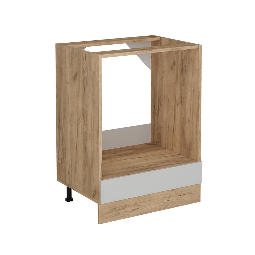 Vicco Oven housing cabinet "Raul", White Shaker Style/Golden oak 60 cm — image 1