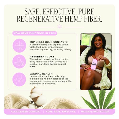 Image of Organic Hemp Cotton Thong Liners 20 Count | Breathable Ultra Thin Panty Liners for Women | Plastic Free, Fragrance Free Daily Feminine Hygiene Protection for Light Flow