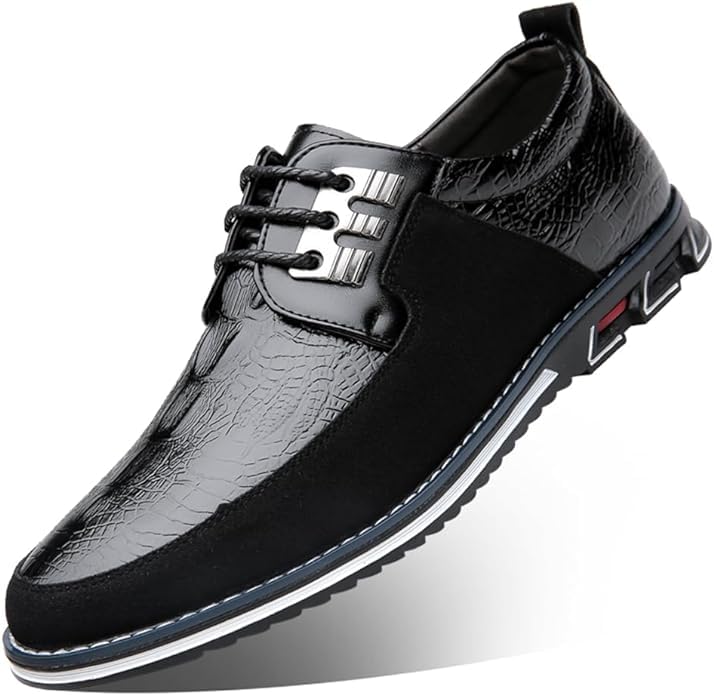 Men's Classic Oxford Dress Shoes, Business Casual Comfort Sneakers, Low Top Lace-Up
