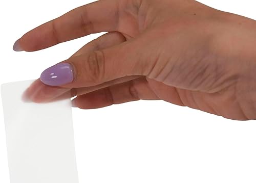 School Smart Protectores de etiquetas de vinilo, rectángulo de esquina redonda, 1-14 x 3-18 pulgadas, transparentes, paquete de 500-1371577 (paquete