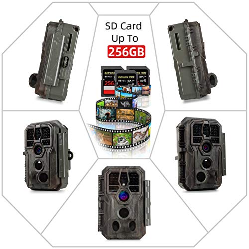 BLAZEVIDEO Trail Game Camera 32MP 1296P H.264 MP4/MOV Video 100ft Night Vision 0.1S Trigger Motion Activated Easy Operate Waterproof Wildlife Hunting Deer Cam Password Protected (Black-red) - Image 8