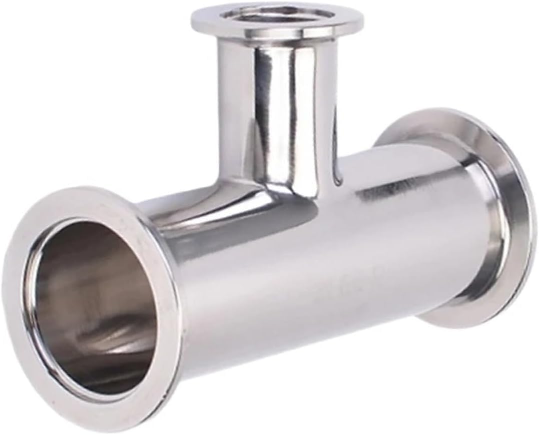 Reductor en T de vacío, KF-25 a KF-16, tamaño de brida ISO-KF, acero inoxidable, compatible con NW-25 a NW-16