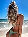 TASHEHE Women's Triangle Thong Bikini Set Sexy String Brazillian Two Piece Swimsuit Cute Bikini Bathing Suit - Army Green - Medium