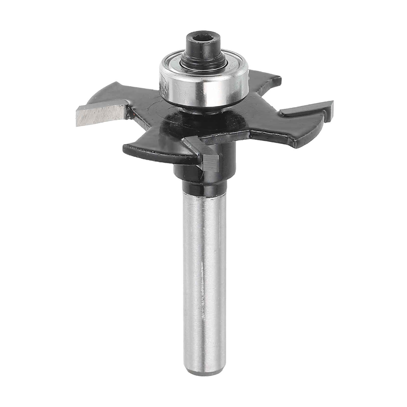 HARFINGTON Slot Cutter Router Bit 1/4" Shank 2.5mm Cutting Height 15/32" Depth 4 Flute Wood Slotting Cutter Bit Carbide Tip for Groove Edges, Black