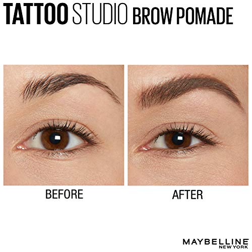 Maybelline New York Tattoostudio Brow Pomade Long Lasting, Buildable, Eyebrow Makeup, Soft Brown, 1 Count #TOP3