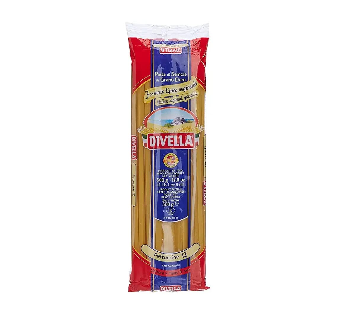 Italian Gourmet Fettuccine N.12 pasta di semola Hartweizen Nudeln 36 x 500g | Formato lungo ruvido, aus Italien für Saucen, Ragù und klassische Küche, Gesamtnettogewicht 18 kg + Kostenlos Polpa 400g