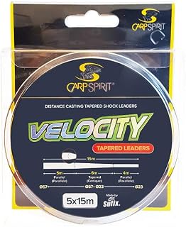 CarpSpirit Velocity Tapered Leader, 5x15m