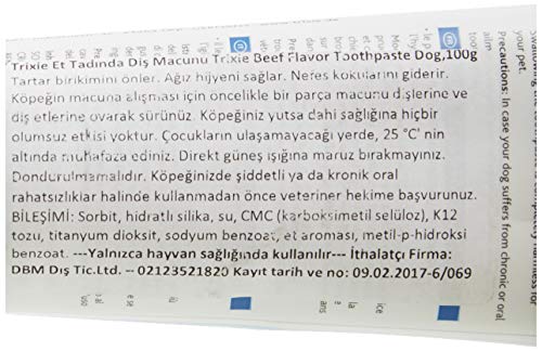 Trixie 2545 Zahncreme mit Fleischgeschmack, Hund, 100 g (2er Pack)