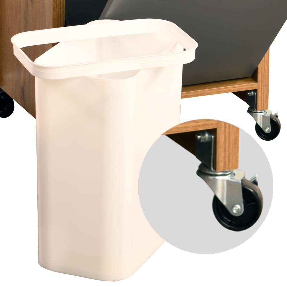 Kesper Carrello da cucina con sistema di raccolta differenziata, materiale: fibra, dimensioni: 50 x 79 x 37 cm, colore: marrone, grigio | 25528 13