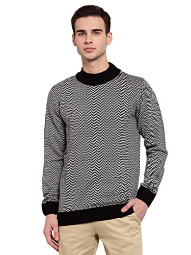 Image of Style Quotient Men Brown & Beige Chevron Pullover