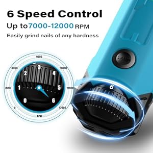   Casfuy-6-Speed-Dog-Nail-Grinder-Newest-Super-Quiet-Pet-Nail-Grinder-Rechargeable-Electric-Dog-Nail-Trimmer-Professional-Paws-Grooming-Smoothing-Tool-for-Large-Medium-Small-Dogs-Bright-Blue