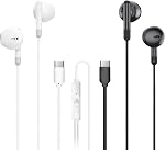 MAS CARNEY USB C Headphones Wired TH8,in Ear Type C Earphones with Mic,USBC Earbuds Compatible with Samsung Galaxy S25 S24 A55 A53,Apple iPhone 15 16 17 iPad, Xiaomi,Google Pixel,Huawei Honor,Oppo