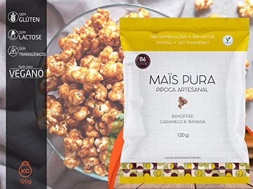 Pipoca Artesanal Maïs Pura Sabor Banoffee - Caramelo & Banana