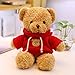 11.8 inches Teddy Bear Stuffed Animals Soft Plush Cute Teddy Bear Doll for Boys Girls (Red)