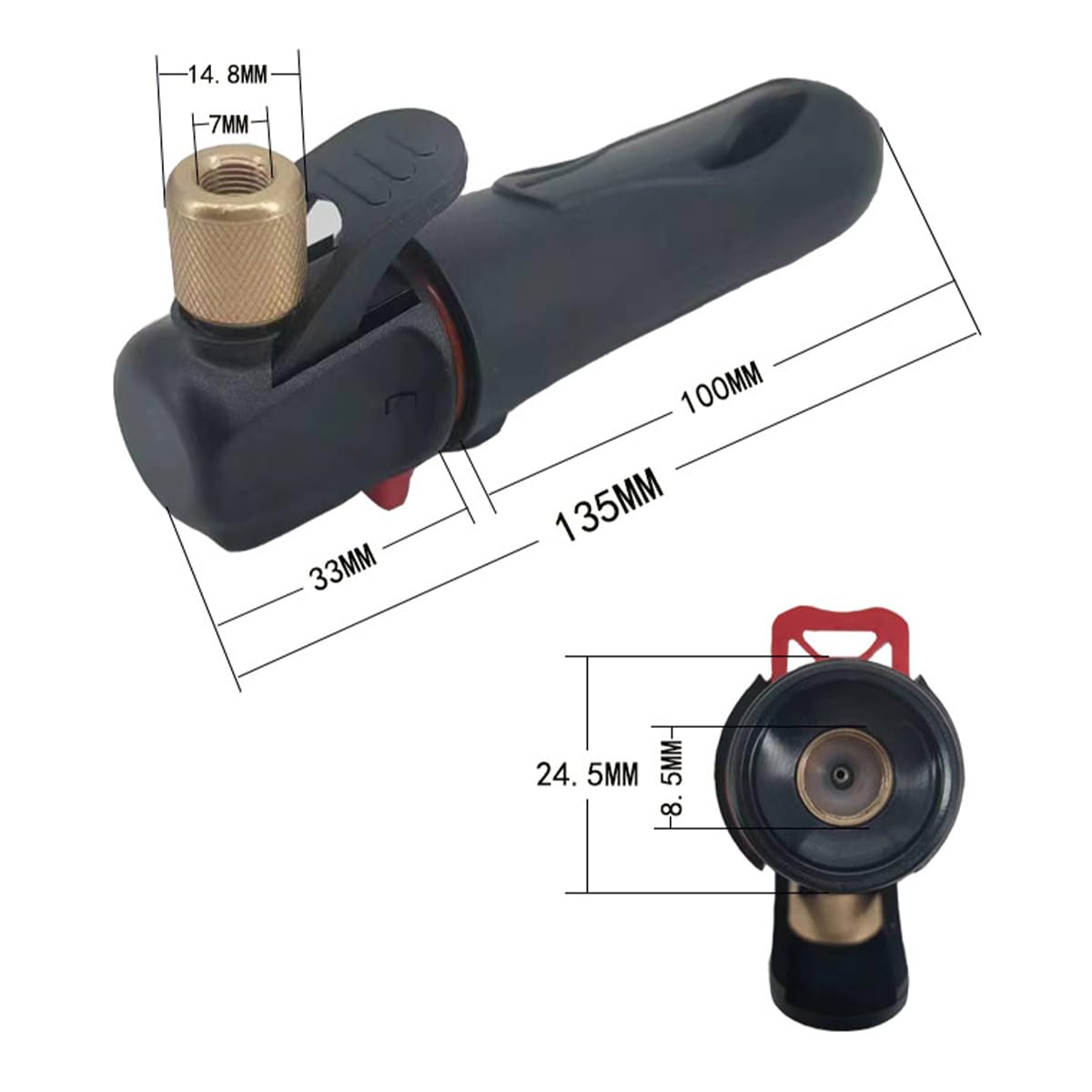Threaded CO2 Cartridge Gallo Drain Gun Carbon Dioxide Cylinder Valves for Home A/C Condensate Lines