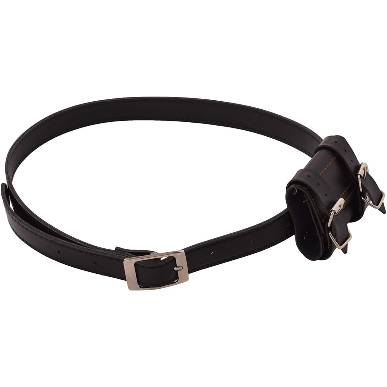 THE WHITE SHOP Two-Buckle Sword Holster with Belt Rapier Scabbard Holder Belt Belt Sword Holder Props Accessories Adjustable Leather Sheath Scabbard