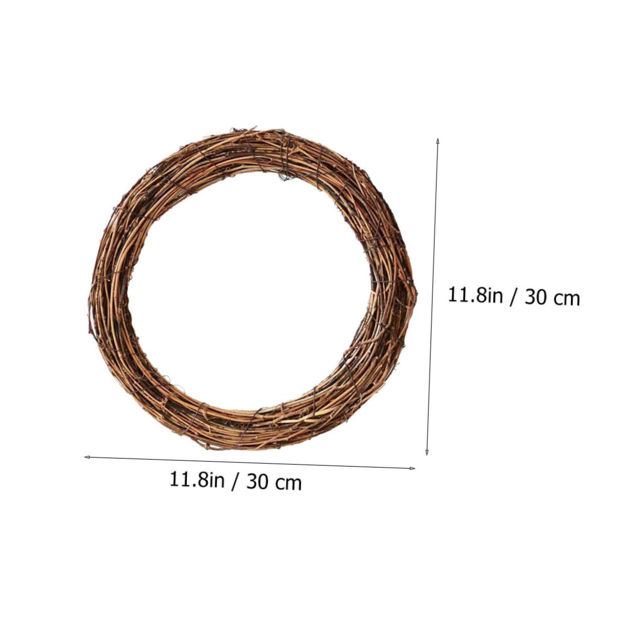 ABOOFAN 3 Piezas Guirnalda ratán Hecha a Mano Dofu Rattan Circle 3pcs 30cm decoración navideña decoração Mimbre Bricolaje círculos para Hacer Rings Navidad