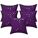 DK Homewares Housses de Coussin Indien en Coton Boho 40x40 Mauve Miroir Miroir brodé étoile Couvre-Coussins 16 x 16 Pouces Housses de Coussin de Salon carré (Lot de 5)