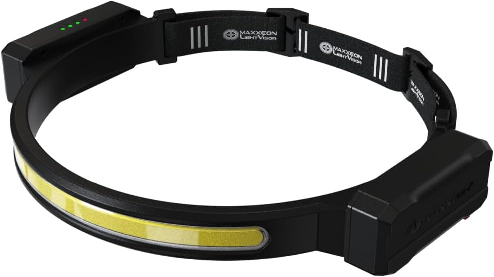 MAXXEON MXN00650 WorkStar LightVisor SAFETY Rechargeable Headlight, 700 Lumens