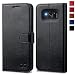 Produktbild OCASE Samsung Galaxy S8 Hülle, Handyhülle Samsung Galaxy S8 [Premium Leder] [Standfunktion] [Kartenfach] [Magnetverschluss] Schlanke Leder Brieftasche für Samsung Galaxy S8 (5,8 Zoll) (Schwarz)
