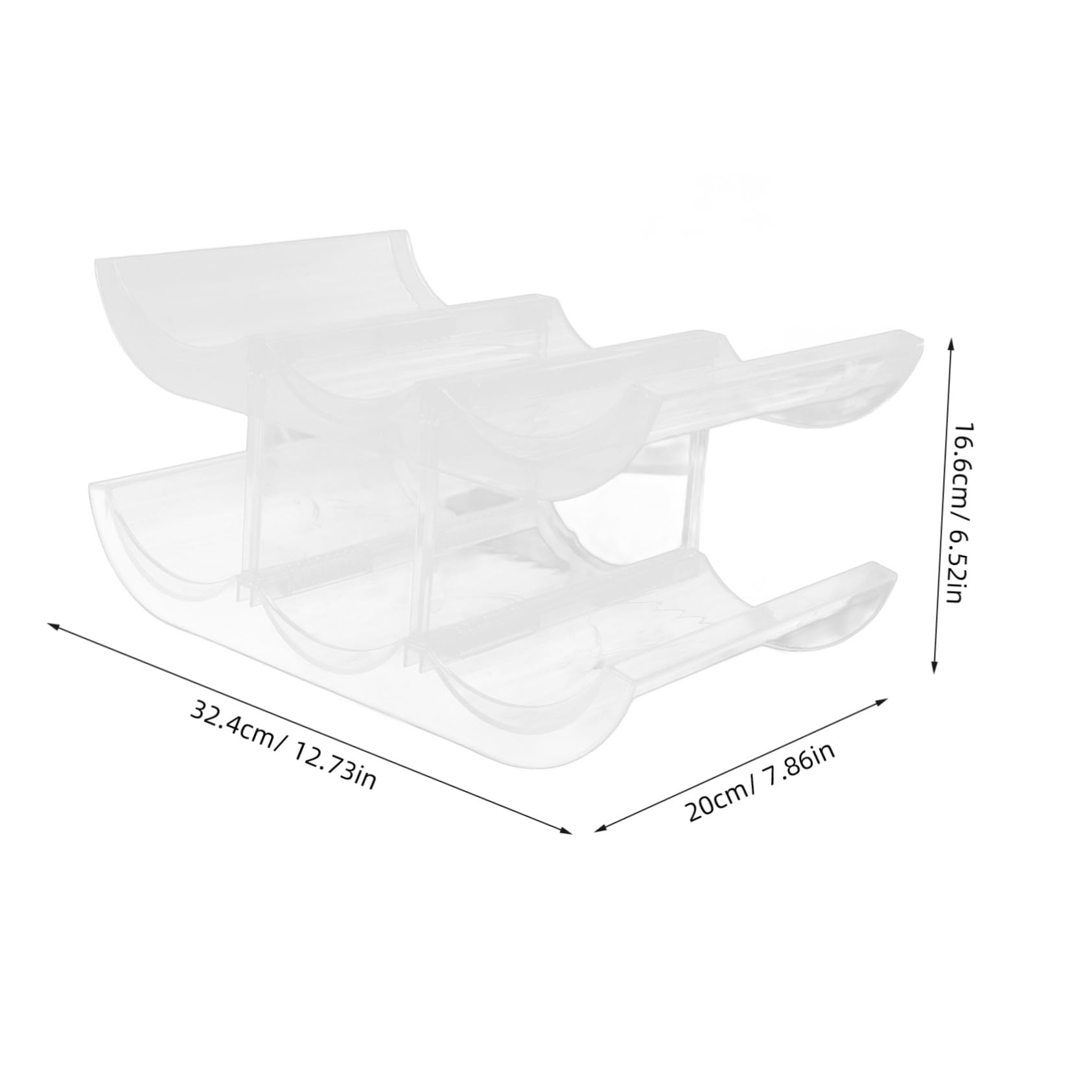 FELTECHELECTR Bottle Rack Wine Holder Countertop Water Bottle Organizer Stackable Design Plastic Storage Rack for Kitchen