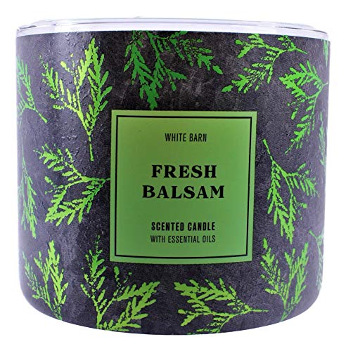 White Barn Bath & Body Works Fresh Balsam Scented Candle 3 Wick 14.5Oz #TOP2
