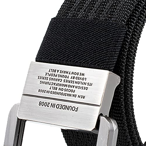 Cinto de Trabalho Masculino, Cinto de Trabalho de Nylon Bem Tecido para Caminhadas (Preto)