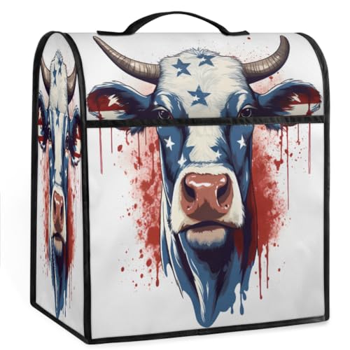Coffee Maker Cover America Cow Pattern Kitchen Appliance Covers Small Appliance Covers Blender Cover Juicer Cover Dust Covers for Kitchen Appliances with Top Handle and Pockets,Washable,C747