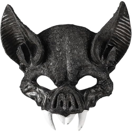 Ymxygz Máscara De Murciélago para Cosplay, Realista, De Halloween, De Media, para Mascarada, De Murciélago Falso, Aterradora, para Hombres Y Mujeres.