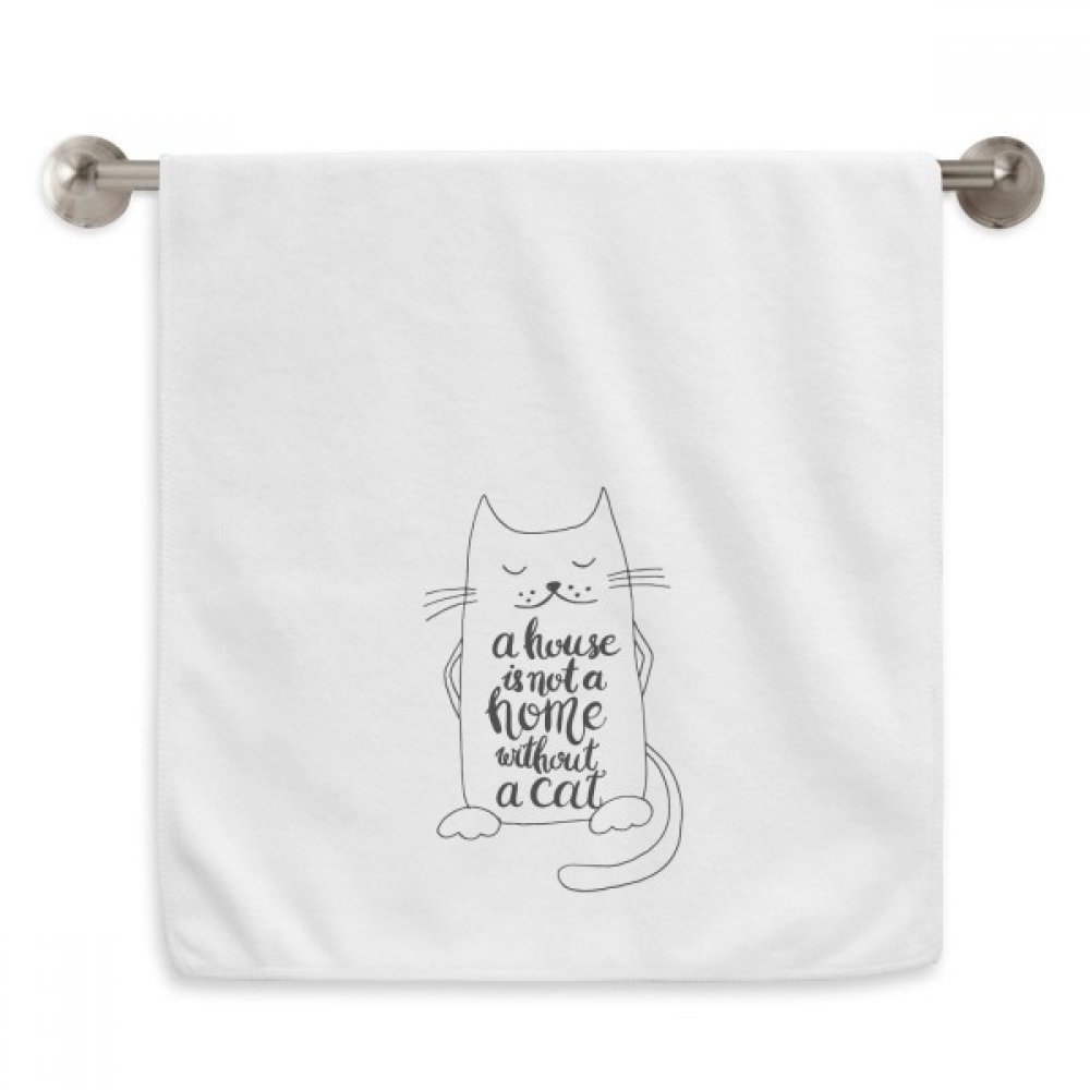 Serviettes moelleuses Chat Noir et Diadème 13x29 pouces en coton blanc de qualité