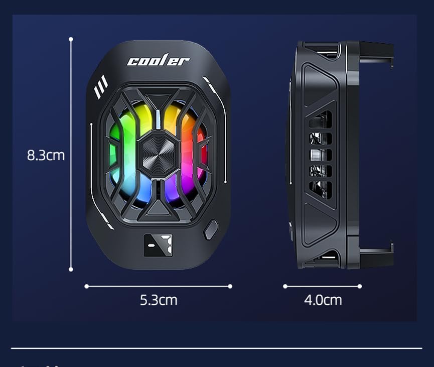 Phone Cooler for Gaming,Phone Cooling Fan.He is a Necessary Cooling Product for Long Live Streaming, Playing Games, and Brushing Short Video Screens. image 3 of 10 B0D5WNZKVN