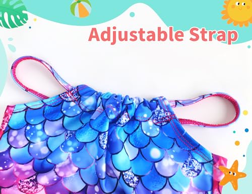 Image of TENVDA Girls Swimsuit Summer Beach Sport Halter Bathing Suits One Piece Swimwear for 2-12 Years Old Kids