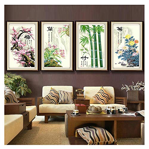 Point de croix style chinois complet sans fil manquant