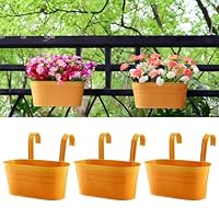 ELECLAND Confezione Da 10 Vasi Da Fiori In Metallo Da Appendere – Fioriere Bianche Con Gancio, 10x10x8 Cm, Per Balcone, Giardino E Interni