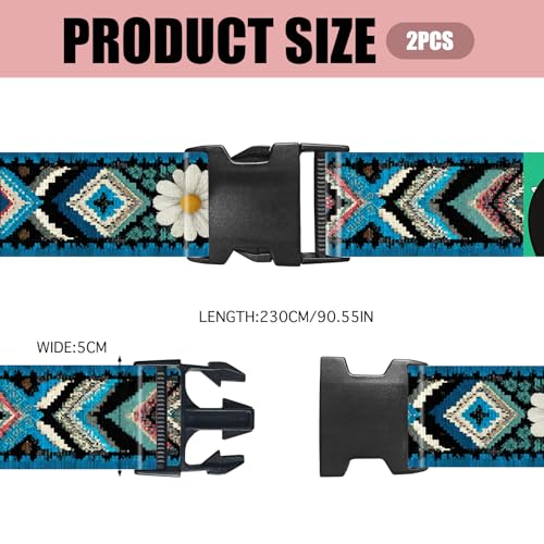 Image of Nuxovilar Luggage Straps Set for Suitcase 1.96x90.5in Polyester
