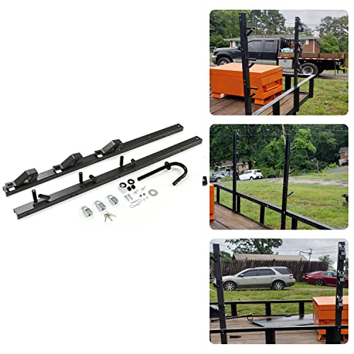 KUAFU 3 Place Trimmer Rack Weed Eater Racks Compatible with Pickup Trailer w/Lock