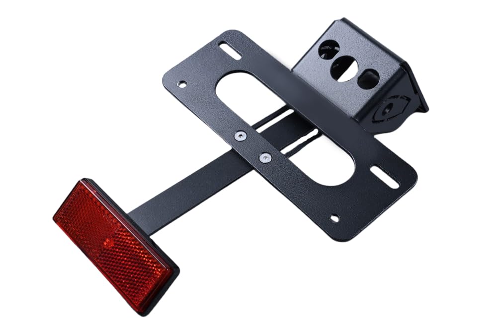 avdb-Moto Porta-Matrícula AVDB Compatible con Kawasaki Z125 / Z-125 Performance 2019-2024, Ninja 125 / Performance 2019-2024, Ninja 250 SL 2015-2024, Z250 SL 2015-2019 con Catadióptrico