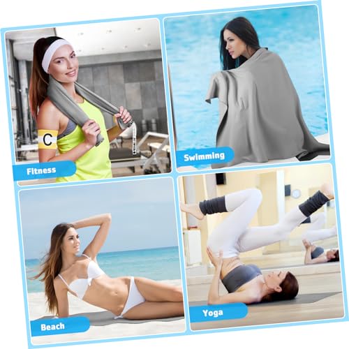 Serviette de plage microfibre compacte bleue pour voyage et sport