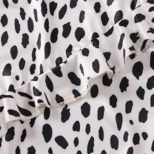 Seyurigaoka 1-6Y Toddler Kids Baby Girl Leopard Swimsuit Strap Sleeveless Ruffle Tankini Bikini Swimwear Bathing Suits (Black, 3-4 Years) - Thumbnail 6