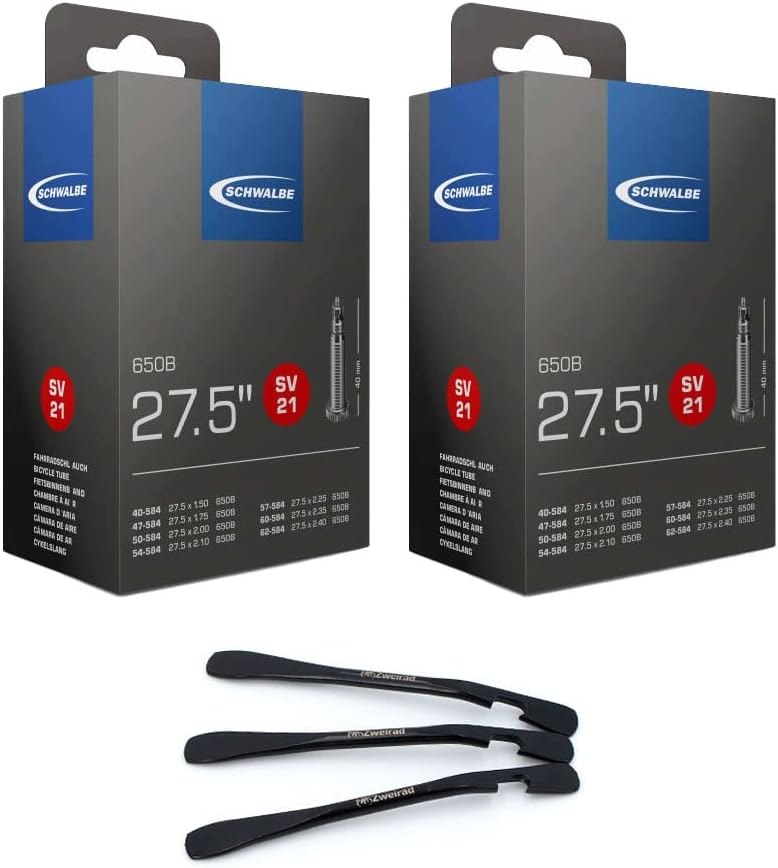 2x Schwalbe Schlauch SV 13J 40 mm für 26 (90/120-559) Fatbike mit Rei