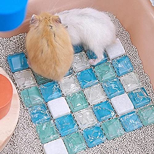 Balacoo 2Pcs Hamster Hamster Cama de Gelo Pequeno Pet Verão Fresco Almofada Esteira De Resfriamento