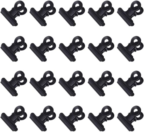 30 clips de bisagra de metal, clips pequeños de toro, abrazaderas de papel para colgar fotos, abrazaderas para carpetas de archivos, clips para