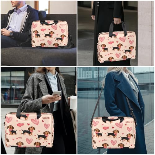 Bolso laptop con diseño de perro y corazon 15.7x3x11.8 in miniatura 2