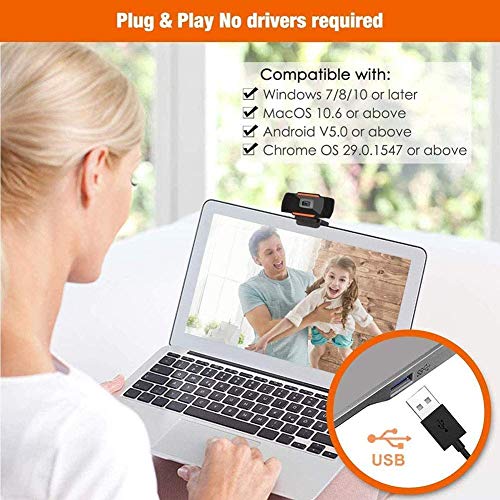 Image of HD Webcam with Auto Focus HD 720P Web Camera for Video Calling Conferencing Recording, PC Laptop Desktop USB Webcams Play and Plug (Webcam 720PX)