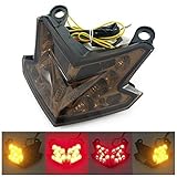 Condición: 100% a estrenar Heinmo Smoke Freno de motocicleta Luz intermitente Luz trasera integrada Led para Kawasaki Z800 Ninja ZX 6R 2013-2016 Piloto luz trasera Rider LED Talilight (B-Style)