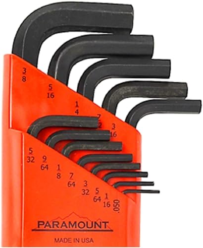 Miniatura 4 de Paramount Juego de llaves hexagonales de acero métrico y pulgadas con asas en L