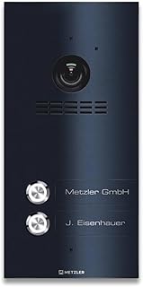 Metzler® Video Türsprechanlage mit HD-Kamera und Türöffner in Anthrazit RAL7016, IP65 wassergeschützt, vandalismussicher, 2-Familienhaus, App-Steuerung, 10 Jahre Ersatzteilverfügbarkeit, VDM10 Kian